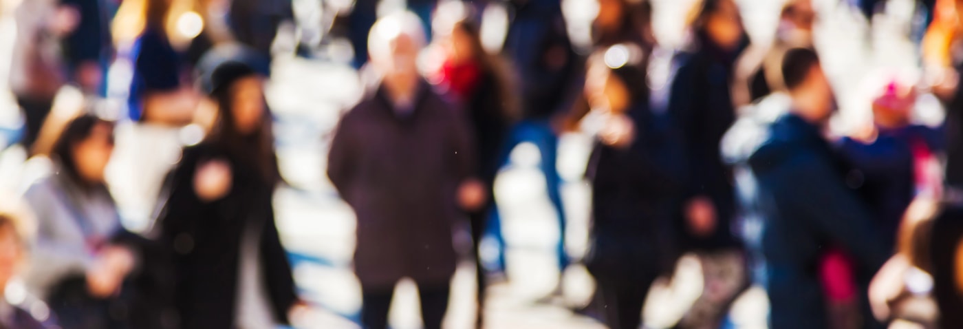 crowd walking Philadelphia