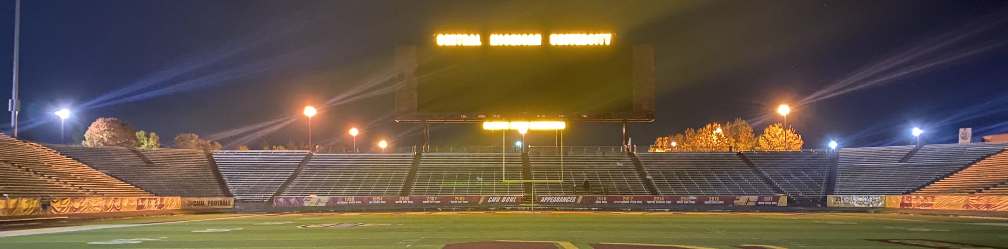 empty football stadium at night under the lights Philadelphia