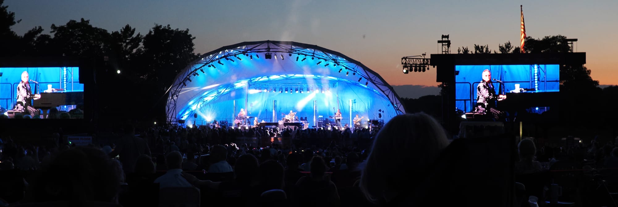 outdoor concert venue at sunset Philadelphia