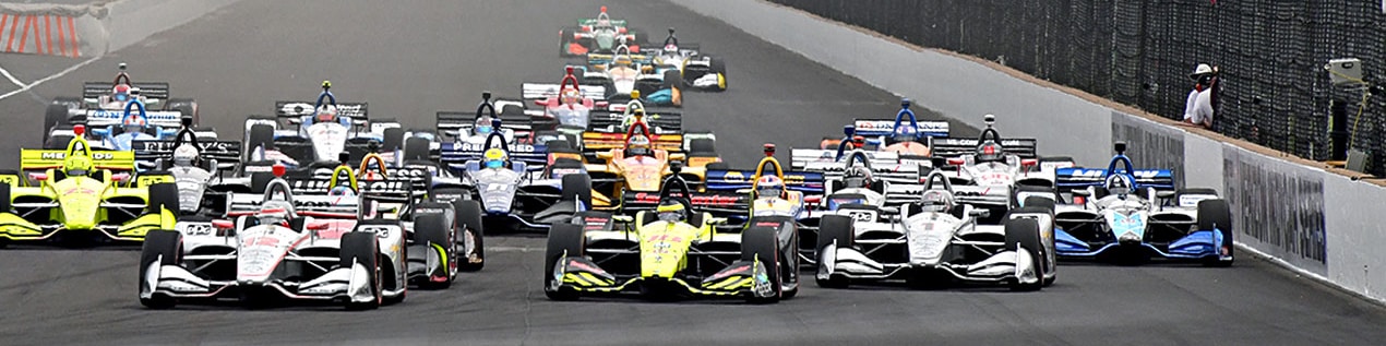 indy cars racing to through the start line Philadelphia